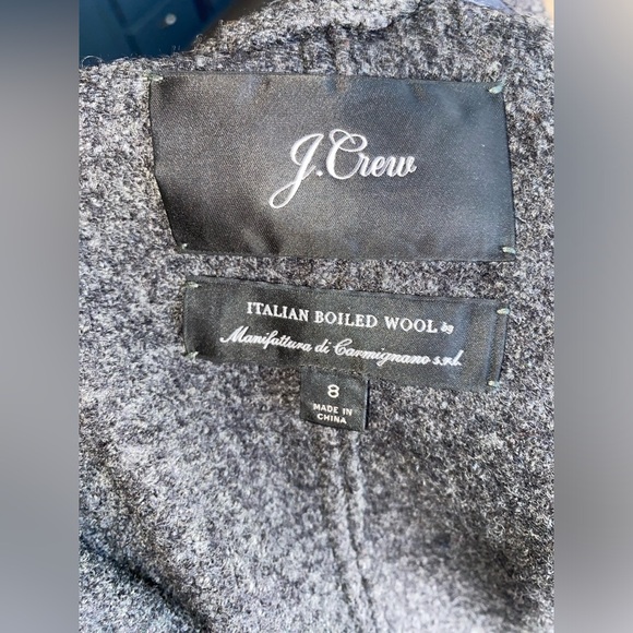 J.Crew Daphne topcoat Italian Boiled Wool Charcoal Gray NWOT (Read Description) - Picture 7 of 13
